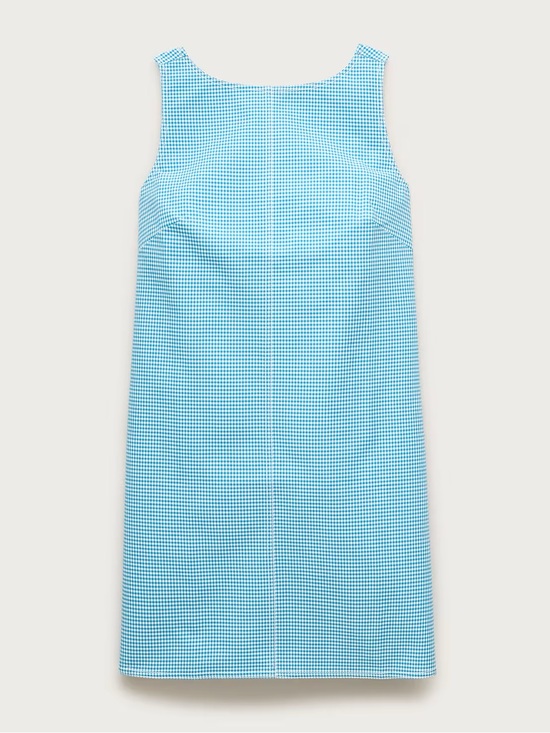J. Crew Dresses & Skirts - J. Crew Blue Sleeveless Gingham Mini Shift Dress